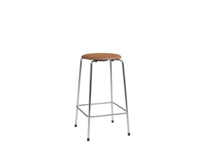 FRITZ HANSEN - High Dot baarituoli 76 cm, kromi/pähkinäpuu, nahka