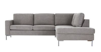 Veke Toronto avokulmasohva oikea, kitti Storm 09, jalka kromi, asiakaspalautus