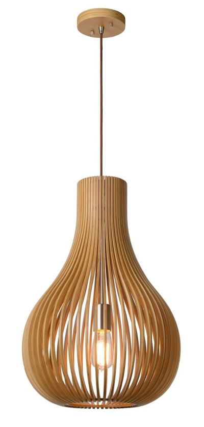 Lucide Bodo riippuvalaisin 38 cm vaalea puu, asiakaspalautus