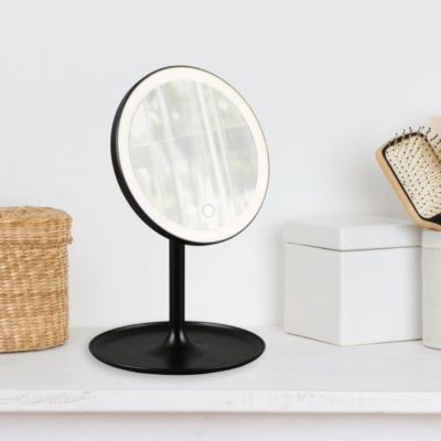 Mirrors and More M&M Liara meikkipeili valolla 18x28,5 cm musta