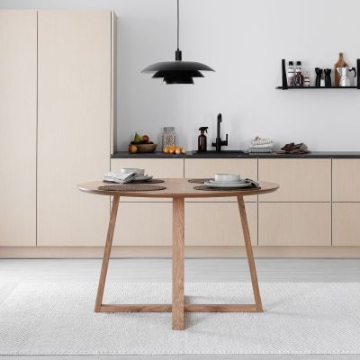 Ei brändiä Malika pyöreä ruokapöytä Ø120 cm öljytty tammi, asiakaspalautus