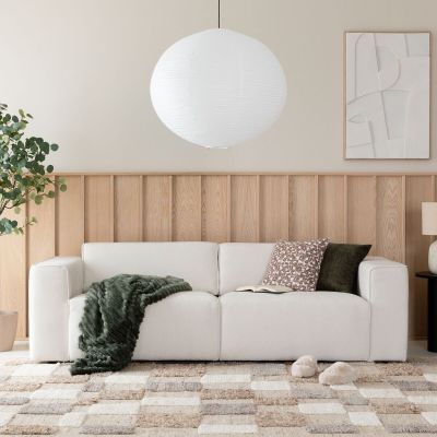 Veke Hali 3-istuttava sohva Storm 02 valkoinen, kuvausmalli