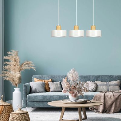 Emibig Torin 3-osainen riippuvalaisin valkoinen, asiakaspalautus