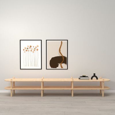 Ranua by Veke Askel matala tv-taso 230x35x38 cm puuvalmis, asiakaspalautus