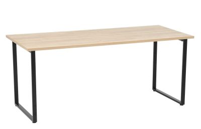 Eureka Haworth ruokapöytä 180x80 cm tammi/musta, asiakaspalautus