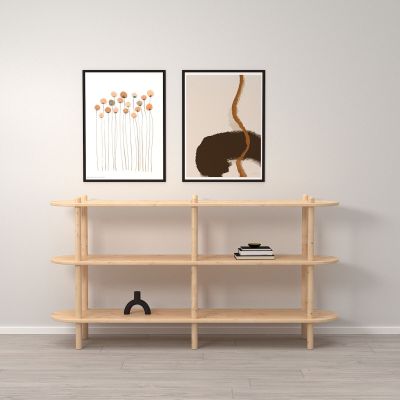 Ranua by Veke Askel avohylly 165x35x86 cm puuvalmis, asiakaspalautus