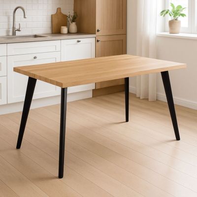 Tenstar East ruokapöytä 140x80 cm tammi/musta, asiakaspalautus