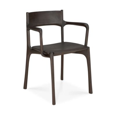 Ethnicraft PI käsinojallinen tuoli Tummanruskea teakki