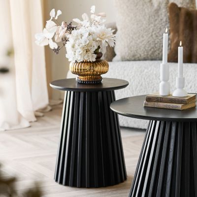 House Nordic Osaka pyöreä apupöytä Ø40 cm musta