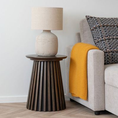 House Nordic Osaka pyöreä apupöytä Ø40 cm savutammi