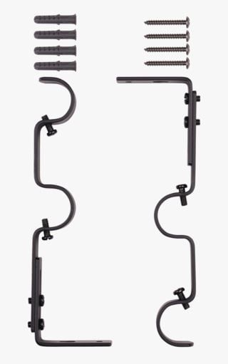 hemtex Duo seinäkiinnikkeet musta