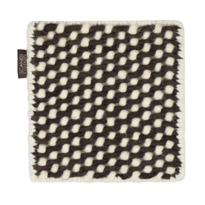 Scandi Living Näyte Hill villamatto Valkoinen-ruskea