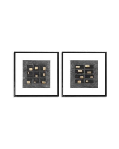 Eichholtz Washed Black Squares taulu Michael Willett 2 setti