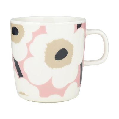 Marimekko Unikko muki 40 cl Off white-pink-sand-charcoal