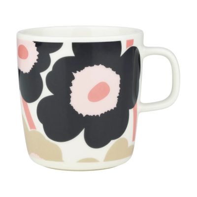 Marimekko Unikko muki 40 cl Off white-charcoal-sand-pink
