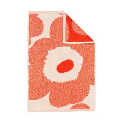 Marimekko Unikko vieraspyyhe 32x50 cm Off white-orange red