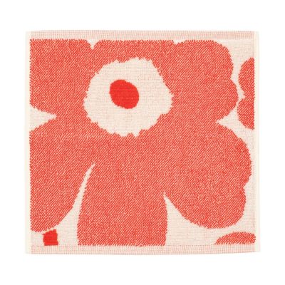 Marimekko Unikko minipyyhe 32x32 cm Off white-orange red