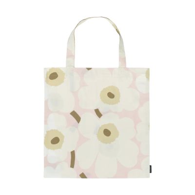 Marimekko Pieni Unikko laukku 44x43 cm Pink-off white-hiekka
