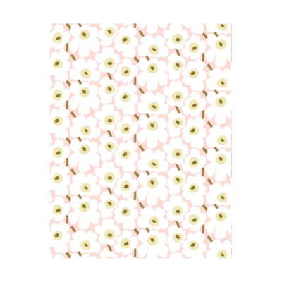 Marimekko Unikko kangas Pink-natural white-sand