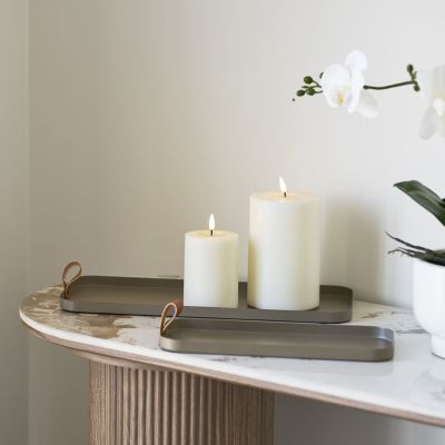 House Nordic Tara metallitarjotin 2 kpl setti ruskea