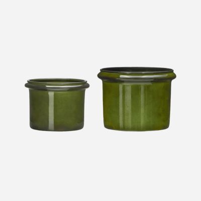 House Doctor - HDHoop kukkaruukku, vihreä, metalli, 2 kpl:n sarja