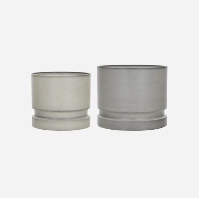 House Doctor - HDPebble kukkaruukku, harmaa, metalli, 2 kpl