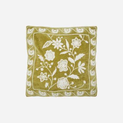 House Doctor - HDRica tyynyliina, sinappinkeltainen/valkoinen, 50 x 50 cm