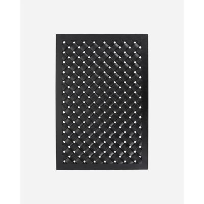 House Doctor - HDBraid-kynnysmatto, musta, 90 x 60 cm, kumi