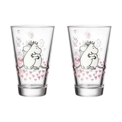 Moomin Arabia Kärlek Muumi-lasi 2-pack kirkas