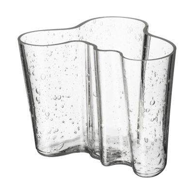 Iittala Alvar Aalto vaasi juhlavuoden painos 120 mm Kuplalasi läpinäkyvä