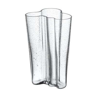 Iittala Alvar Aalto vaasi 200 mm Kuplalasi läpinäkyvä, juhlavuoden painos