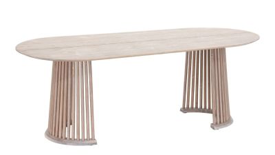 Veke Suoma ruokapöydän kansi ovaali 210x90 cm valkaistu antiikkipetsattu, asiakaspala