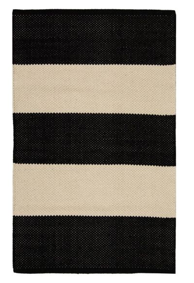 Mattokymppi Laituri puuvillamatto 80x150 cm musta