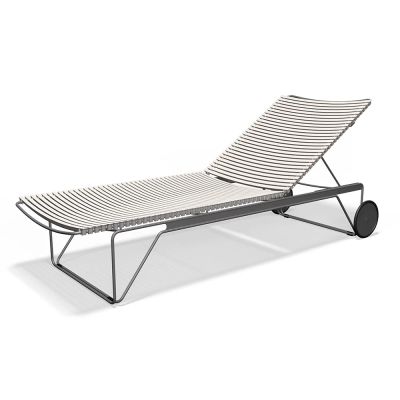 Houe, Click Adjustable chaise longue Muted white. Frame: Grey