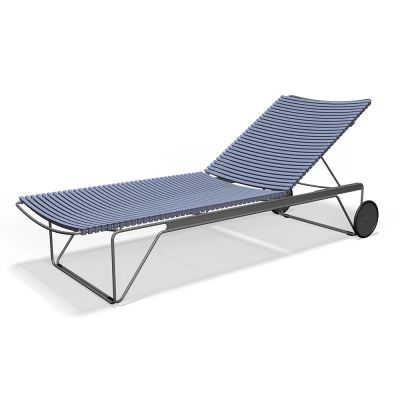 Houe, Click Adjustable chaise longue Pigeon blue. Frame: Grey