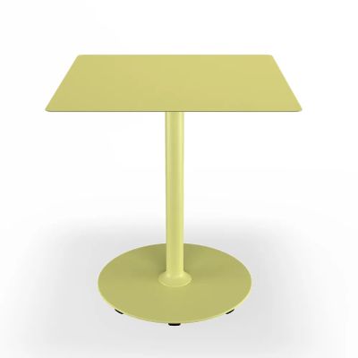 Houe, Pico Café table, 70x70 cm, round base Mono Lemon zest