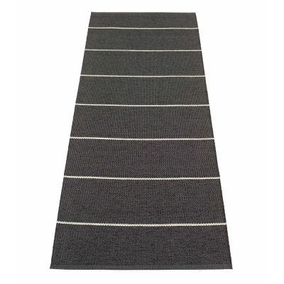 Pappelina, Lea matto Black/Misty Mint/Vanilla 70 x 225 cm