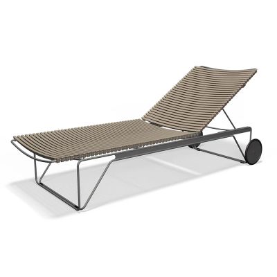 Houe, Click Adjustable chaise longue Beige. Frame: Grey