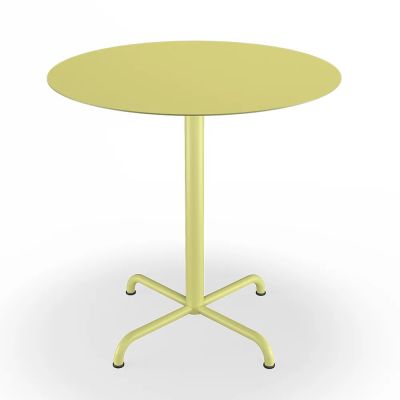 Houe, Pico Café table, Ø74 cm, 4 star base Mono Lemon zest