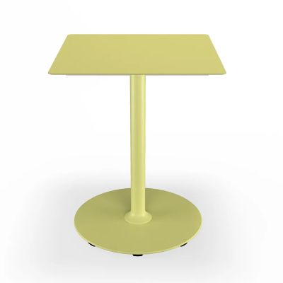 Houe, Pico Café table, 60x60 cm, round base Mono Lemon zest