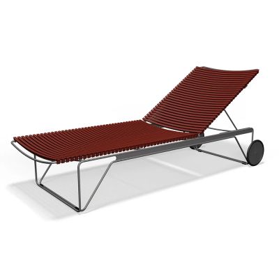 Houe, Click Adjustable chaise longue Paprika. Frame: Grey