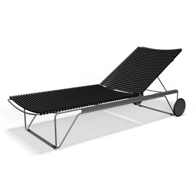Houe, Click Adjustable chaise longue Black. Frame: Grey