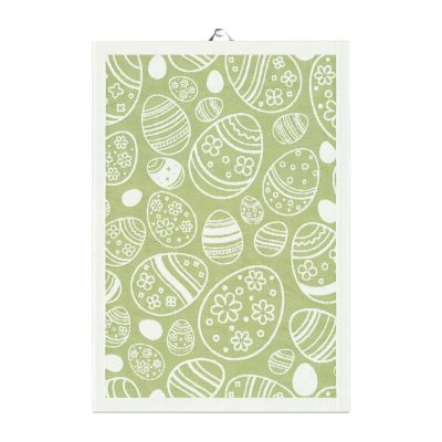 Ekelund Linneväveri Easter Egg keittiöpyyhe 35x50 cm Vihreä