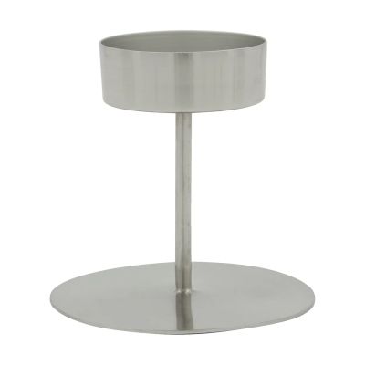 House Doctor Anit tuikkukynttilänjalka Hopeoitu pinta, Ø10,5×10 cm