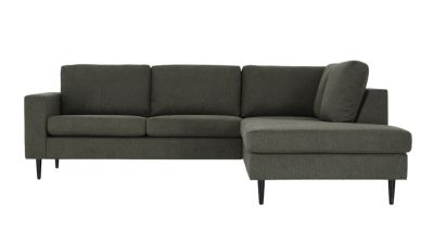 Veke Toronto avokulmasohva oikea, vihreä verita 34, jalka wenge, asiakaspalautus