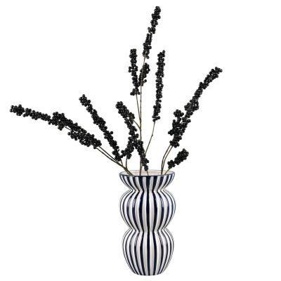 Mirrors and More M&M Zebra vaasi Ø16 cm sininen/valkoinen