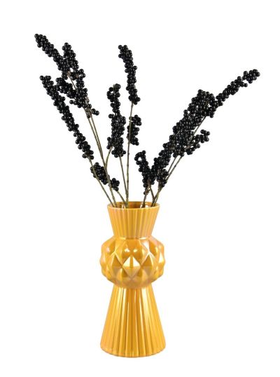 Mirrors and More M&M Nupu vaasi keltainen