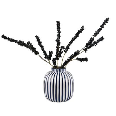 Mirrors and More M&M Zebra vaasi Ø19 cm sininen/valkoinen