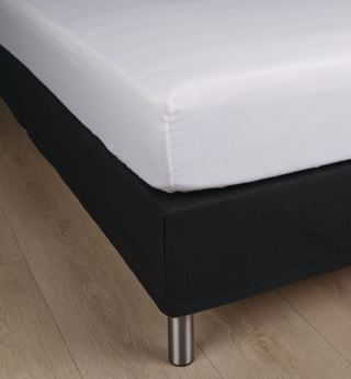 hemtex Soft Satin muotoonommeltu aluslakana valkoinen