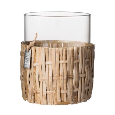 ERNST Ernst maljakko/tuikkulyhty korissa Luonnollinen, Ø10×12 cm
